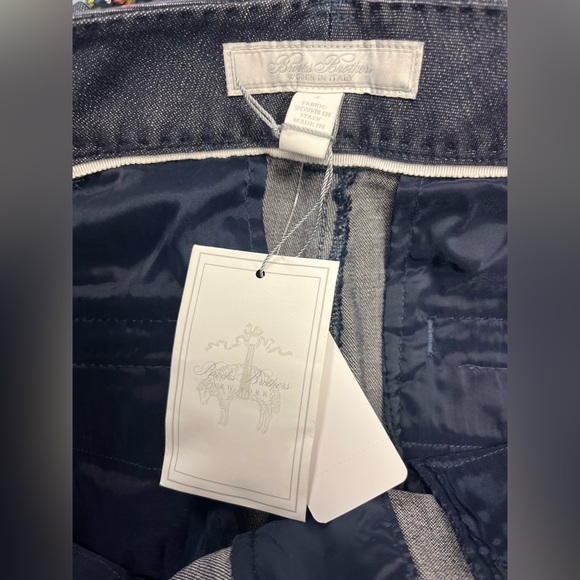 Brooks Brothers NY Denim Wide-Leg High‎ Waisted Trousers Sz. 4 NWT - Picture 5 of 11